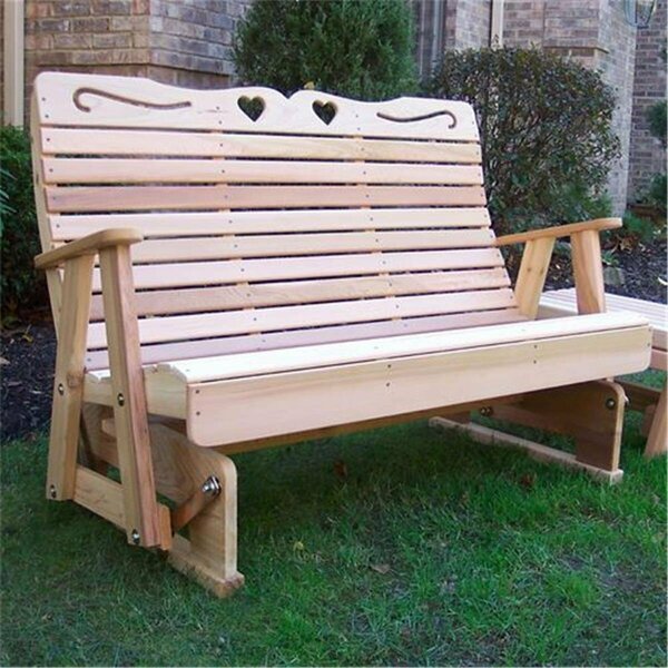 Creekvine Designs 6 ft. Cedar Royal Country Hearts Rocking Glider WF1225CVD